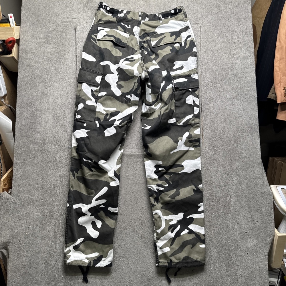 Rothco BDU Urban Camo Pants Small Black Gray White Tactical Cargo‎ Trousers - Picture 7 of 10